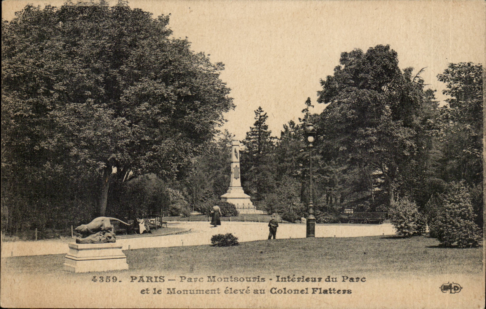 Paris (14) - Park of Montsouris- Monument raised with Colonel Flatters --CPA