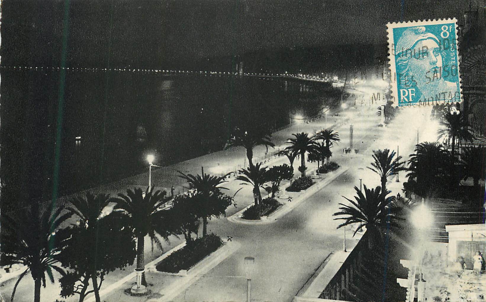 CPM Nice La nuit La Baie des Anges