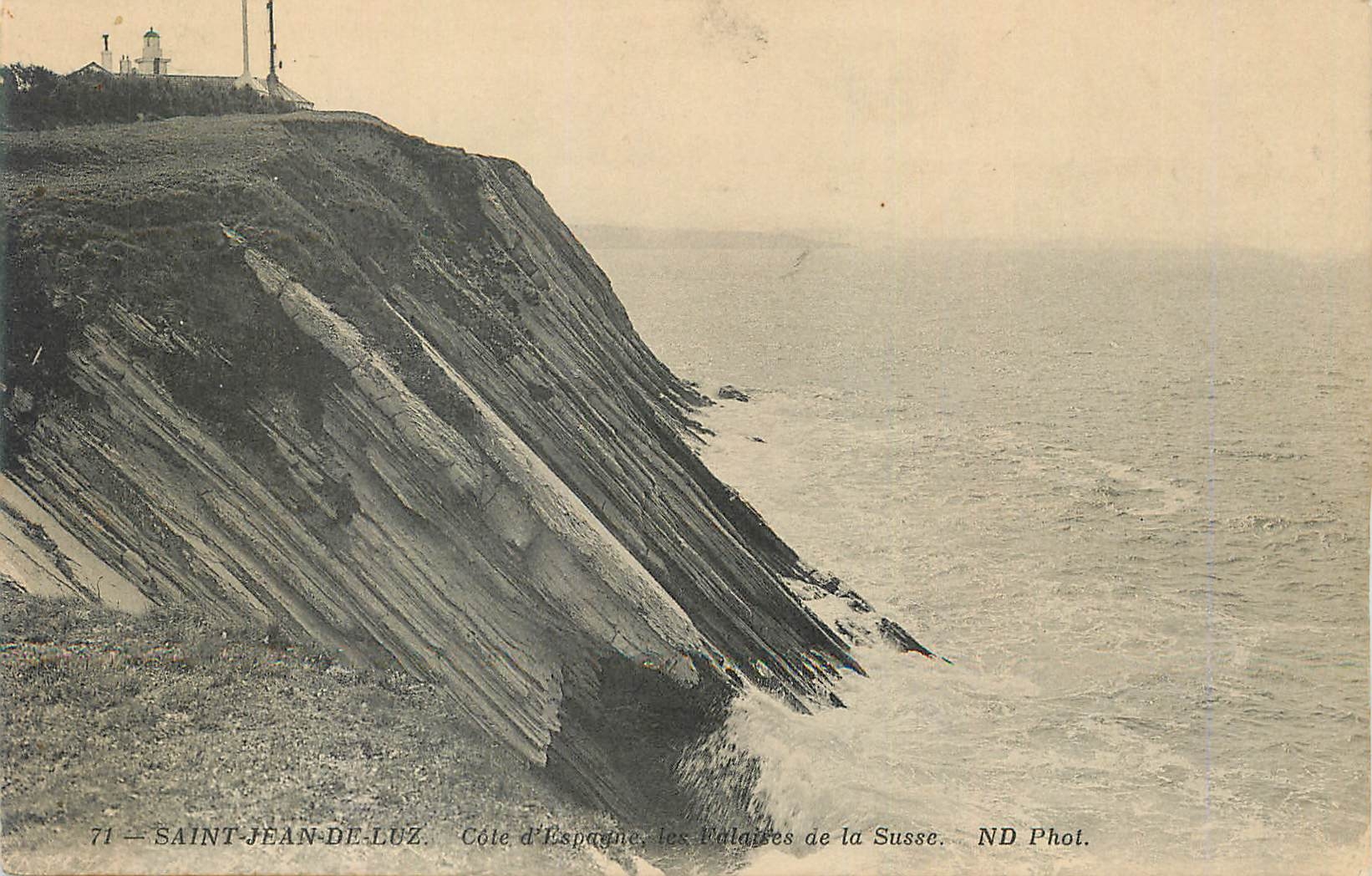 CPA Saint Jean de Luz Cote d Espagne le Falaises de la Susse 