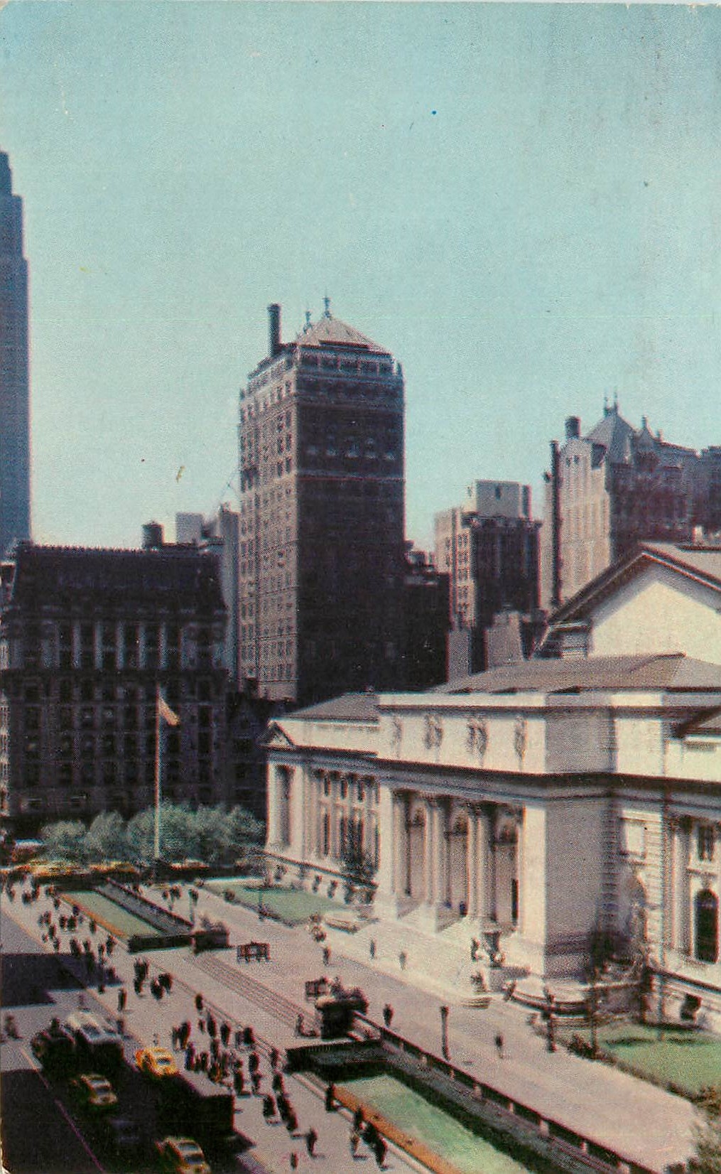 CPM New York Public Library located on fifth avenue 