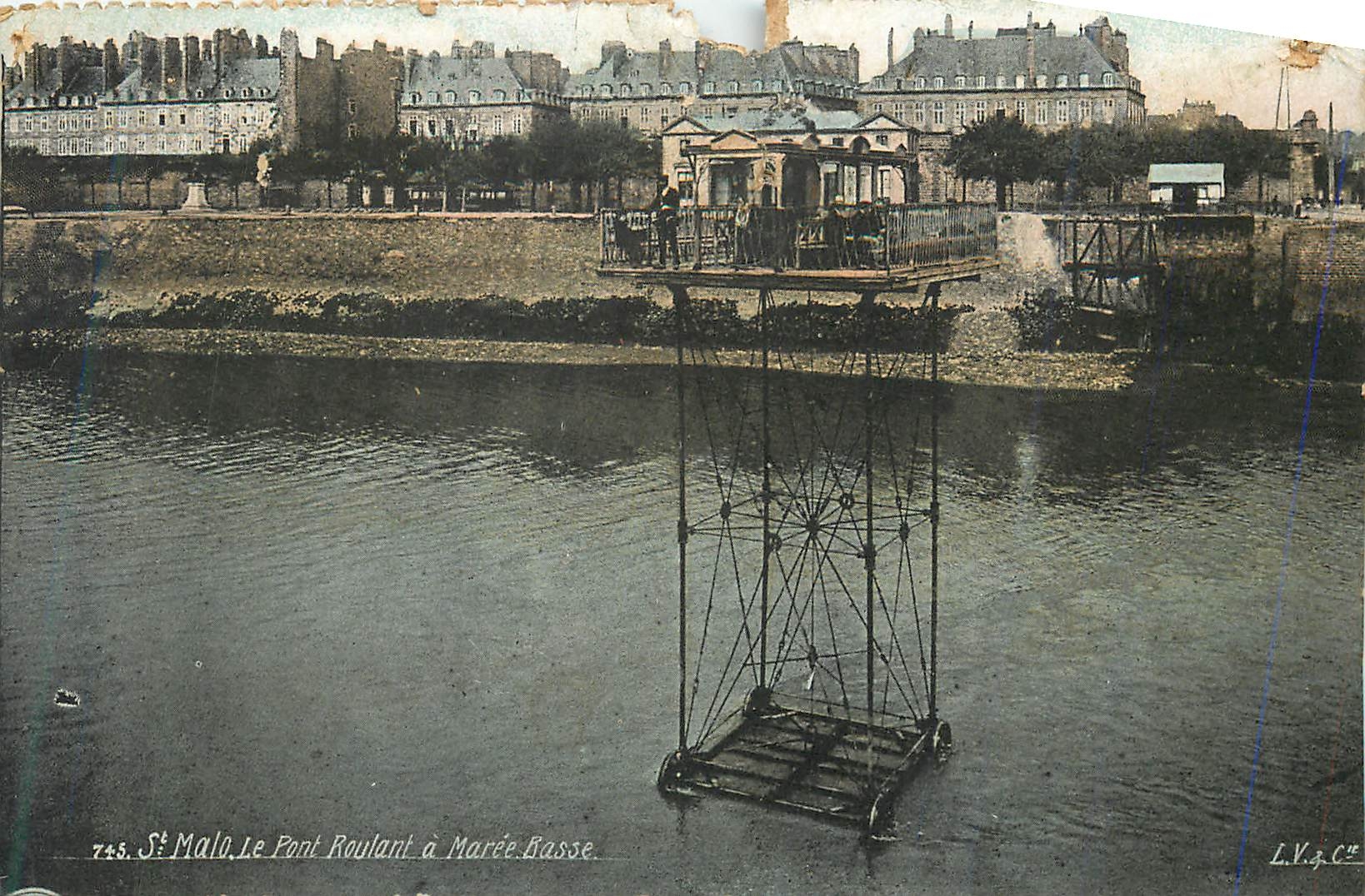 CPA St Malo le pont reulant a maree basse