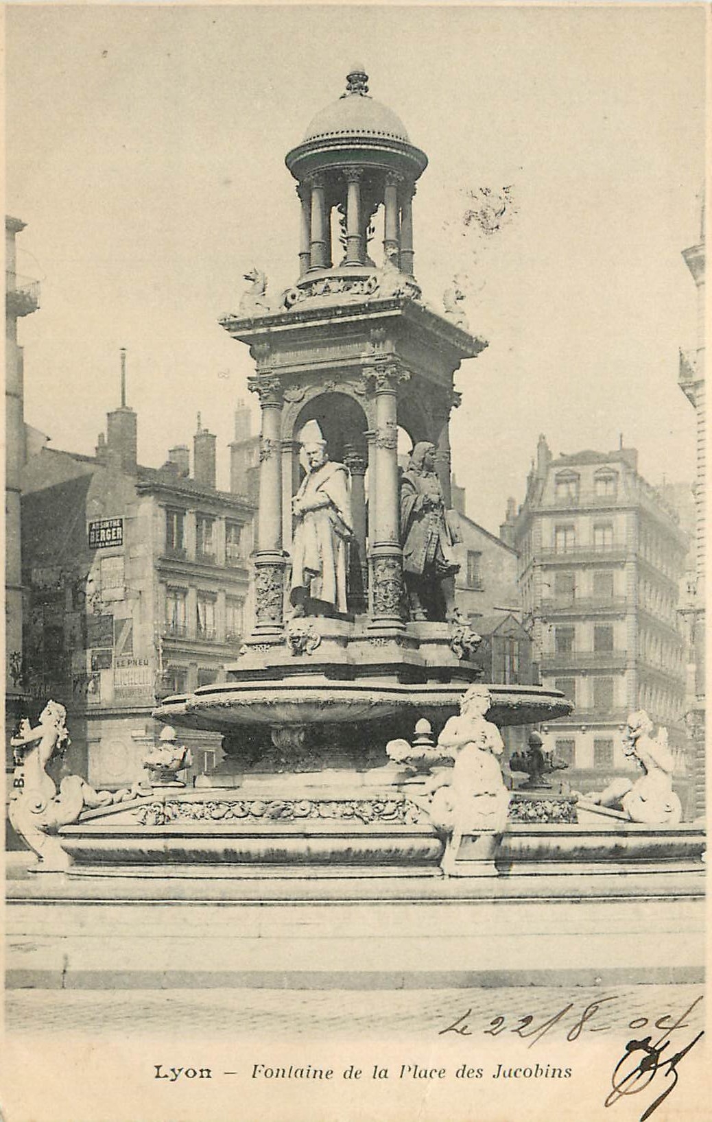 CPA Lyon fontaine de la place des Jacobins