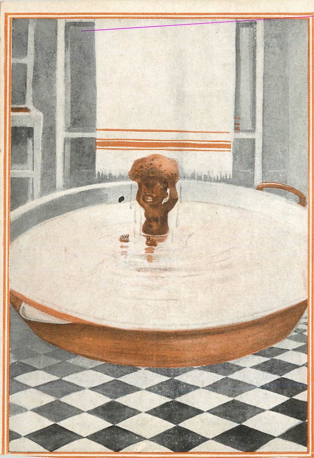 CPA Enfant noir dans l'eau