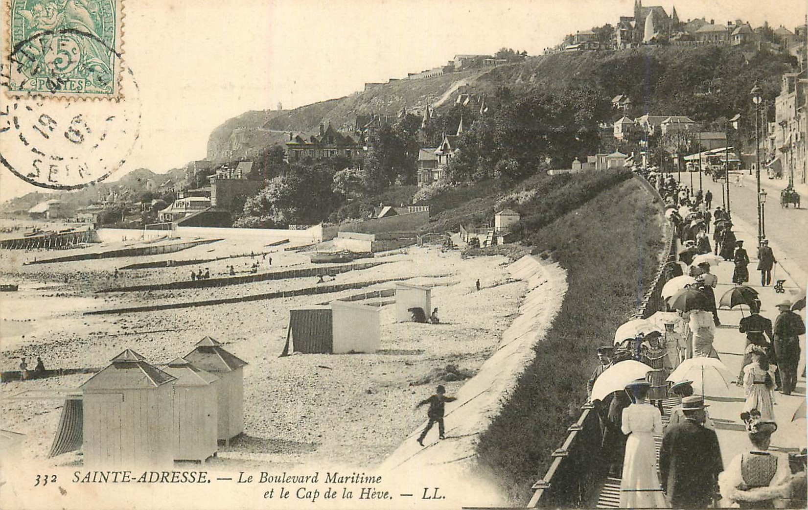 CPA Sainte-Adresse Le Boulevard Maritime et le Cap de la Heve