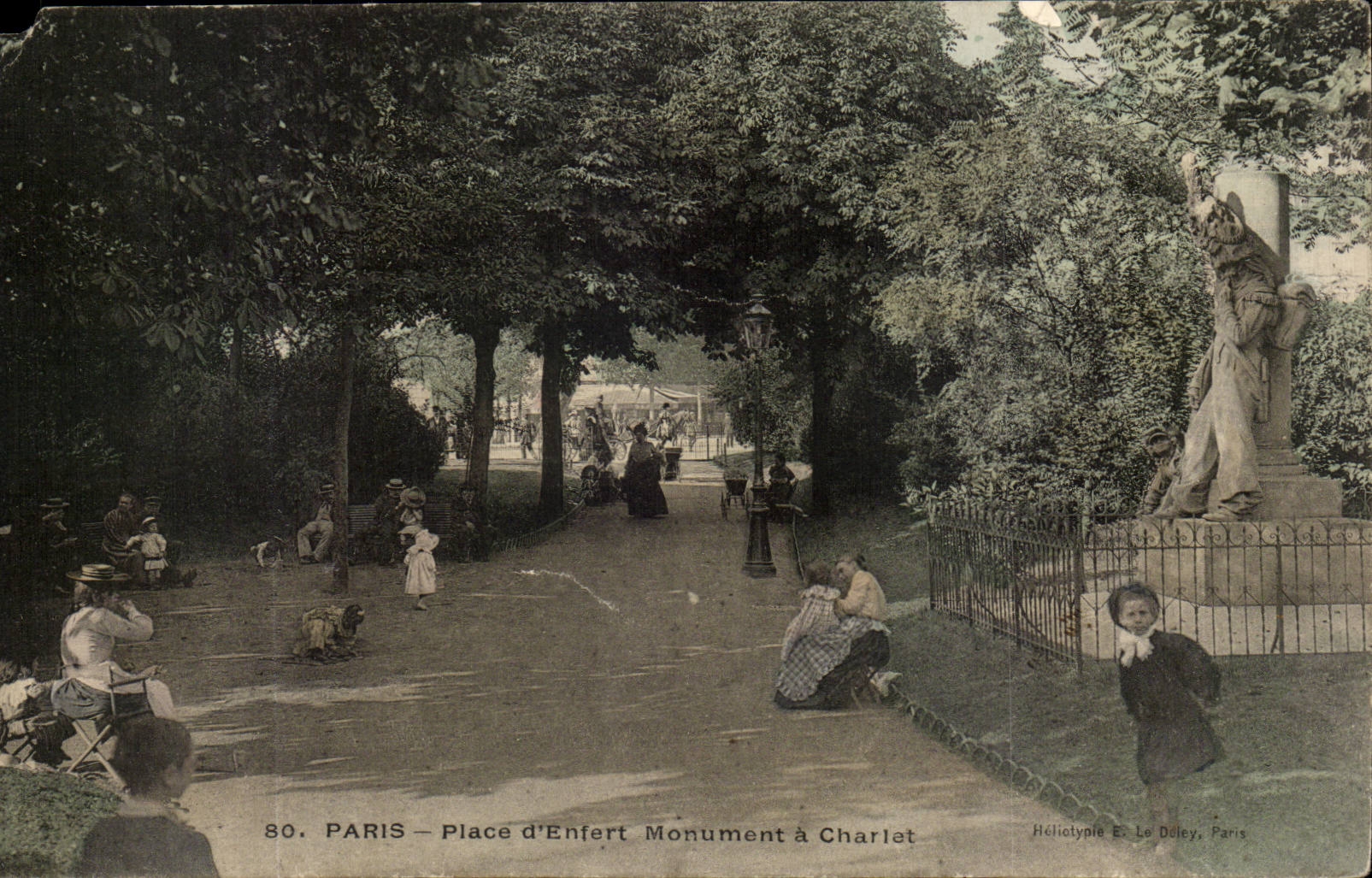 Paris 14 - Place enfert - Monument has Charlet - CPA