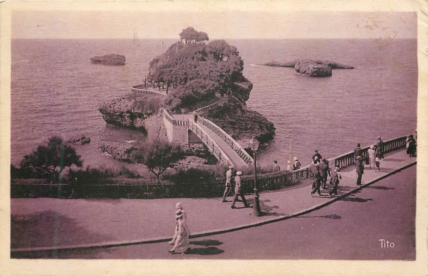 CPA Biarritz (Cote Basque) Le Coucher du Basta