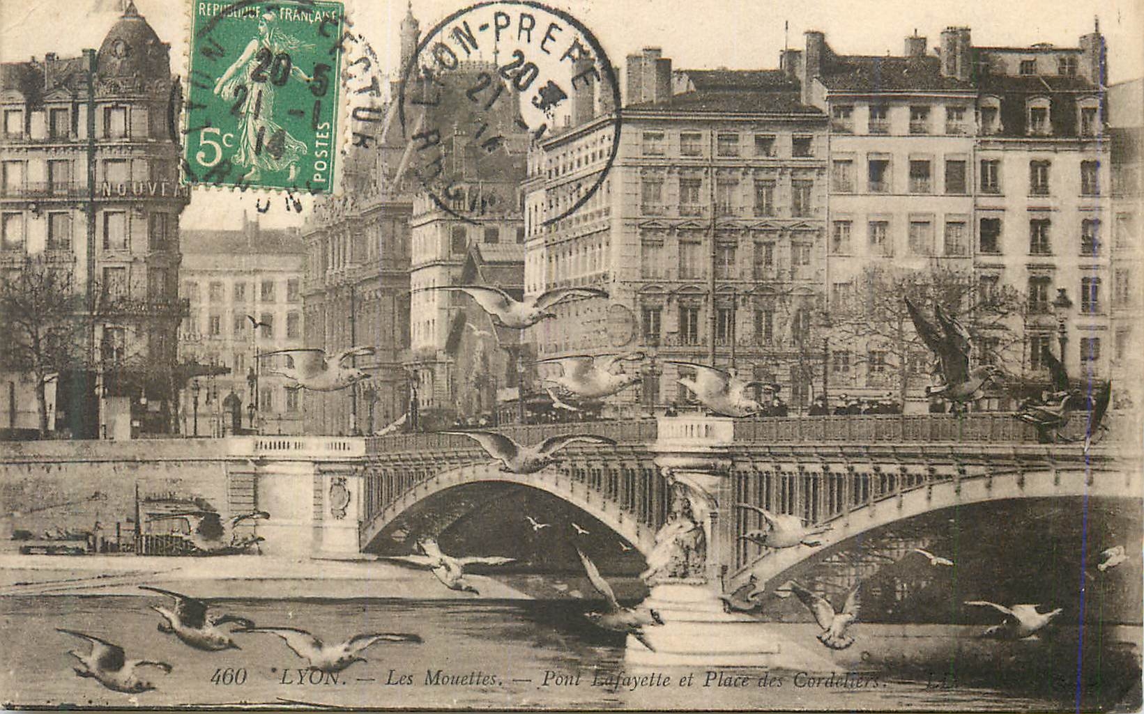 CPA Lyon Les Mouettes Pont Lafayette et Place des Cordeliers