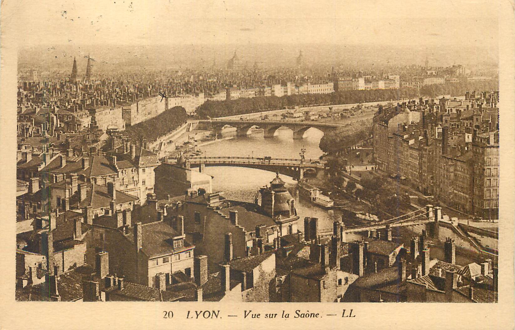 CPA Lyon Vue Sur la Saone