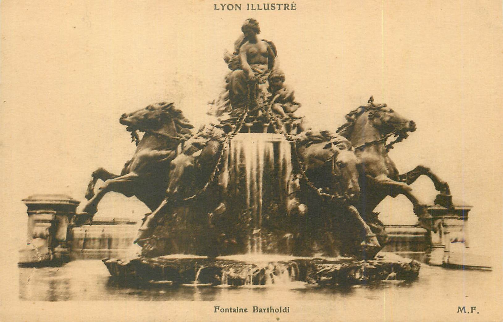 CPA Lyon Illustre Fontaine Bartholdi