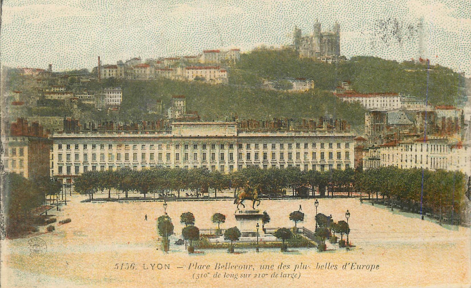 CPA Lyon Place Bellecour une des Plus belles d'Europe