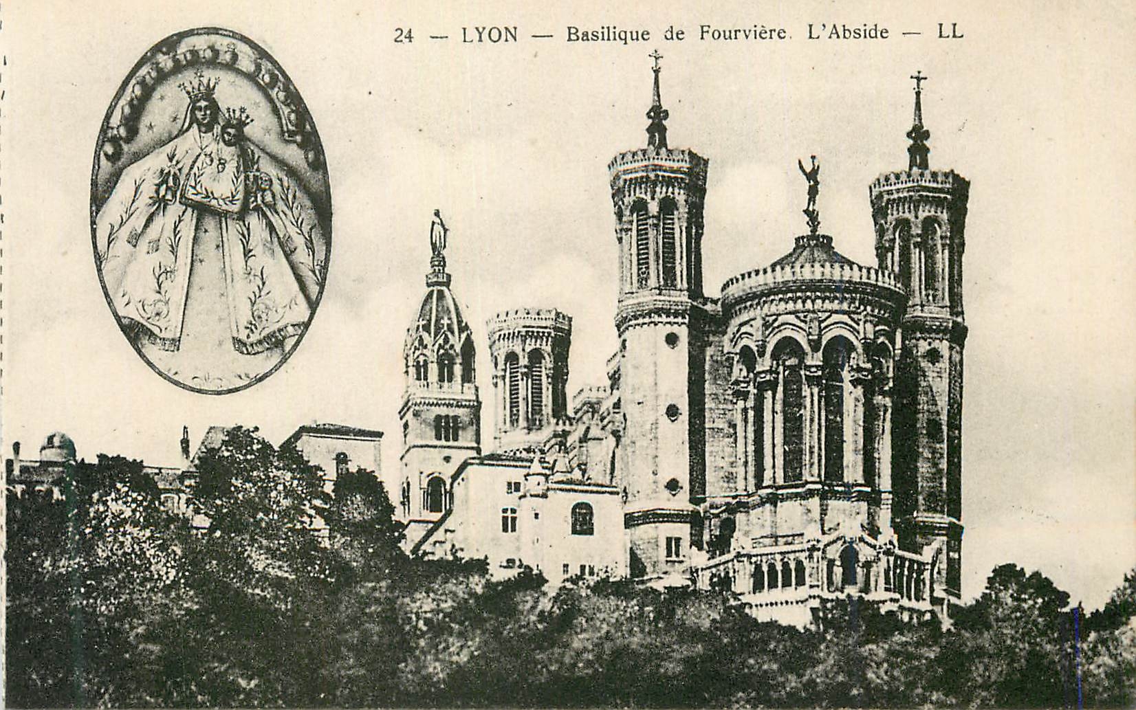 CPA Lyon Basilique de Fourviere L'Abside