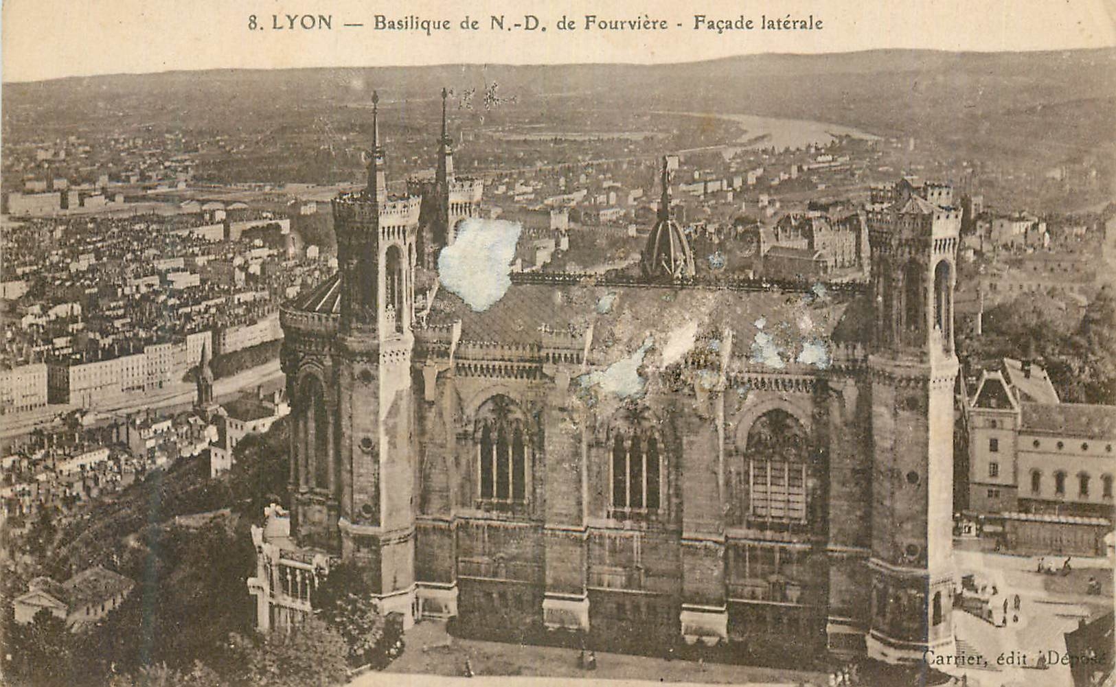 CPA Lyon Basilique de N D de Fourviere Facade Laterale