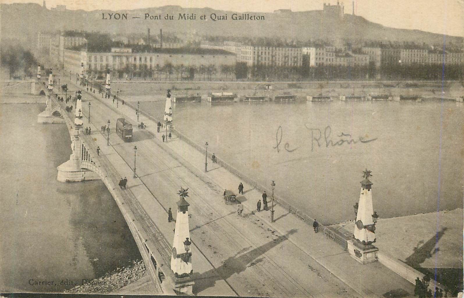 CPA Lyon Pont du Midi et Quai Gailleron