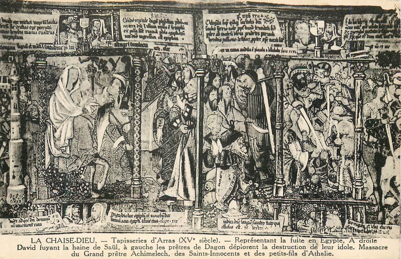 CPA La Chaise Dieu Tapisseries d'Arras (XVe Siecle) Representant la Fuite en Egypte