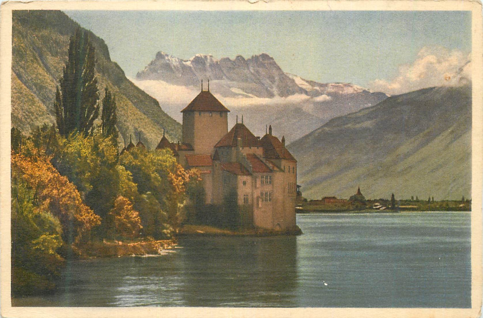 CPA Lac Lemon Chillon et Dent du Midi