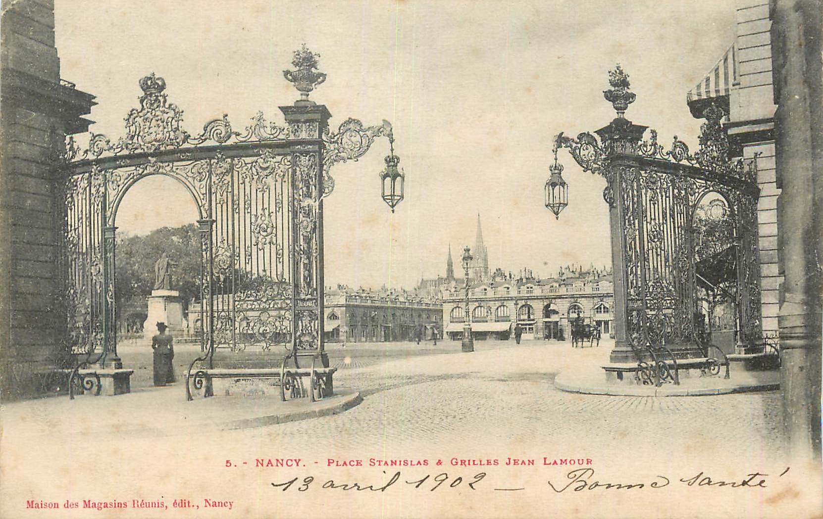 CPA Nancy Place Stanislas et Grilles Jean Lamour