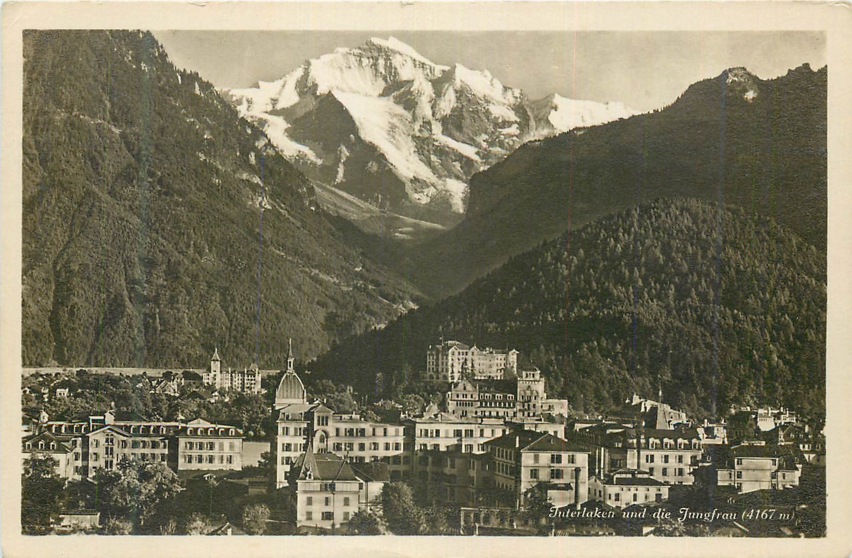 CPM Interlaken und die Jungfran (4167m) Wehrliverlag Kilchberg (Z'Ch)