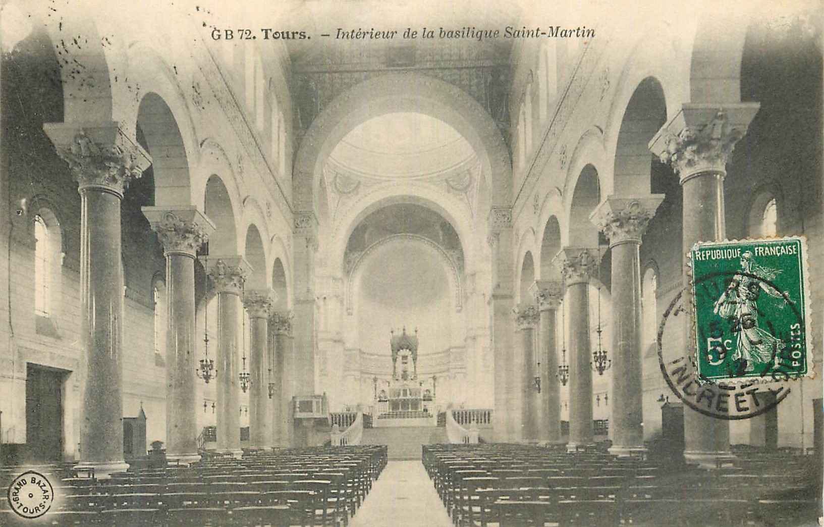 CPA Tours Interieur de la Basilique Saint Martin