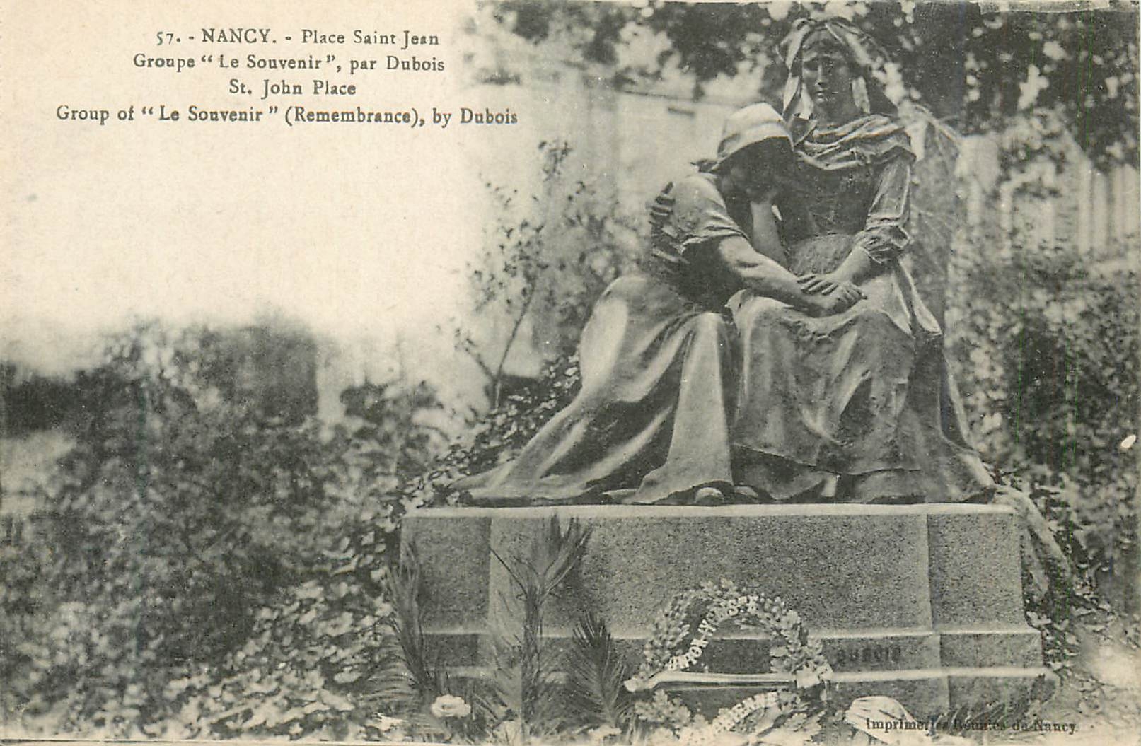 CPA Nancy Place Saint Jean Groupe le Souvenir par Dubois St John Place