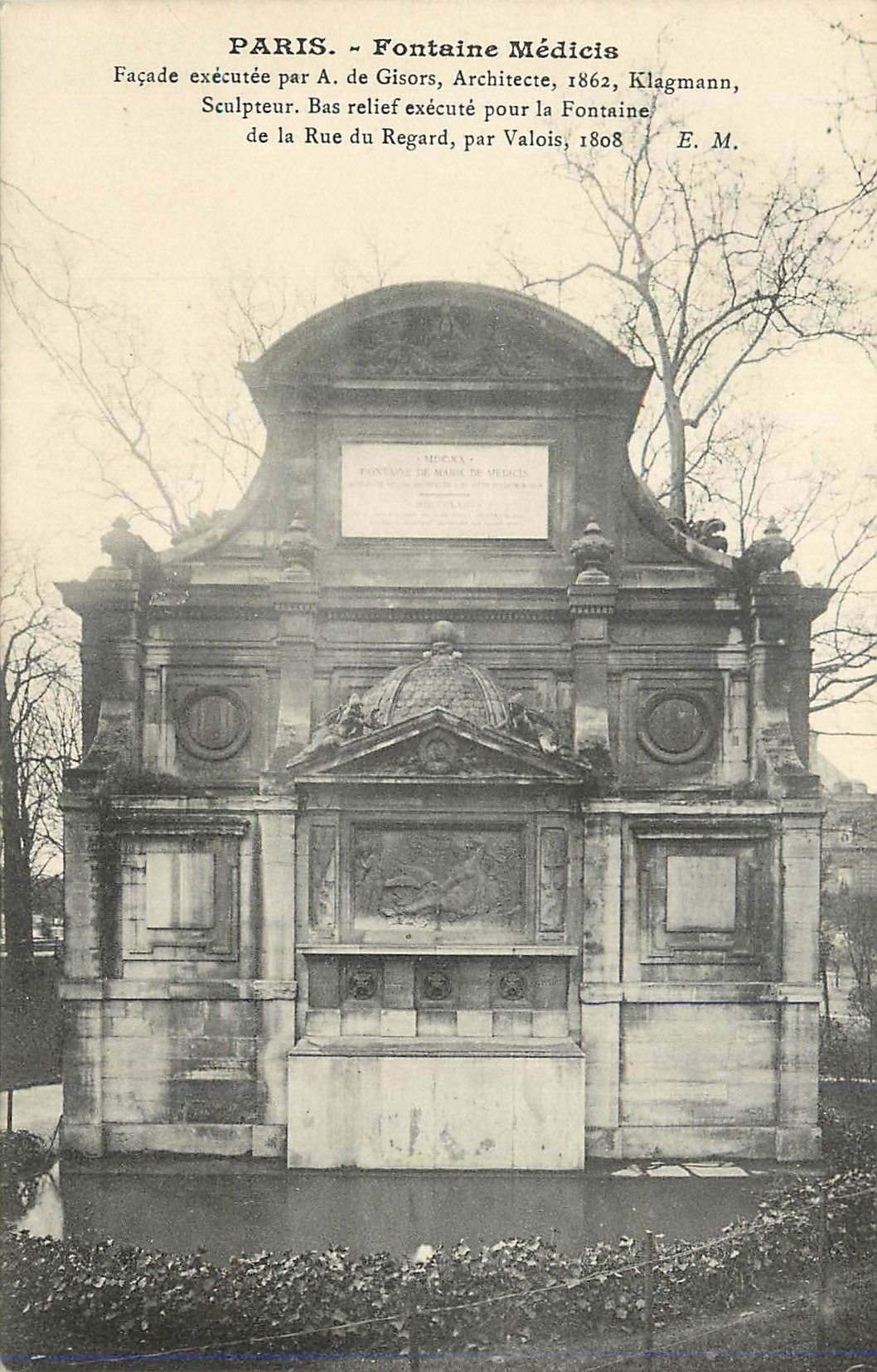 CPA Paris Fontaine Medicis Facade Executee par A de Gisors
