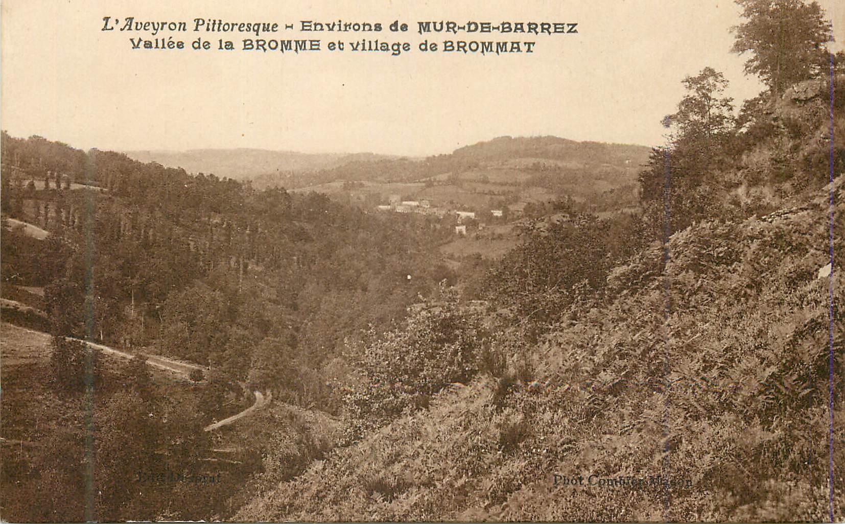 CPA L'Aveyron Pittoresque Environs de Mur de Barrez Vallee de la Bromme et Village de Brommat