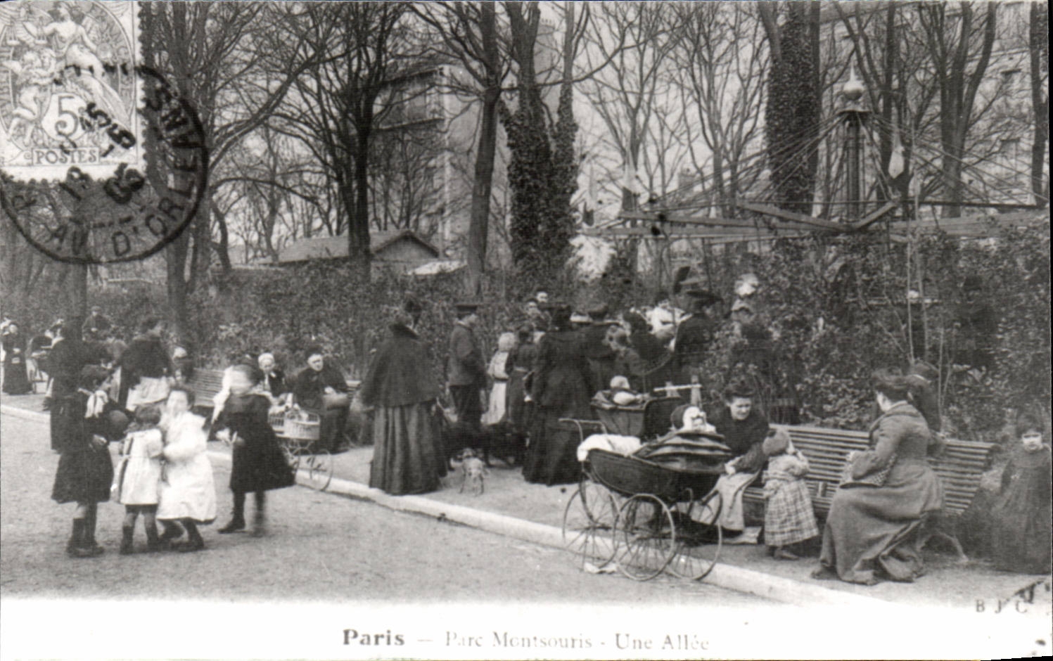 Paris 14 REPRODUCTION Montsouris Park - Allee a CPA