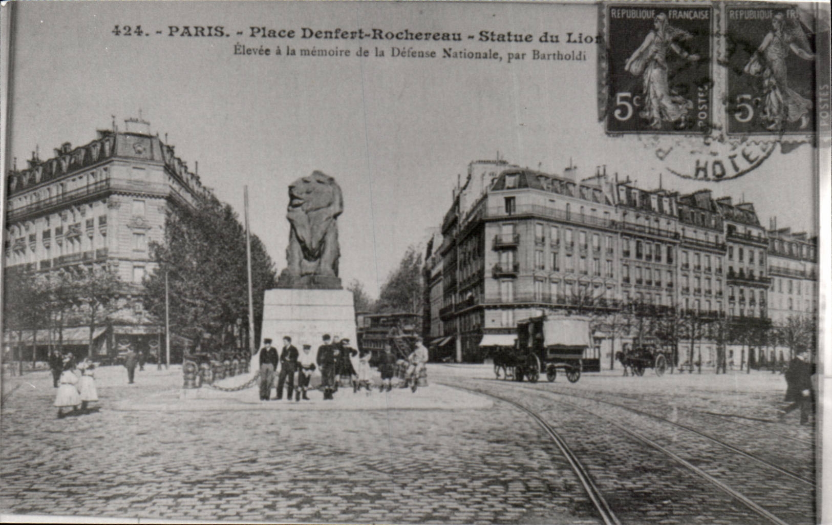 WIEDERGABE Paris-14 - der Lowe von Belfort - Denfert Rochereau setzen - CPA