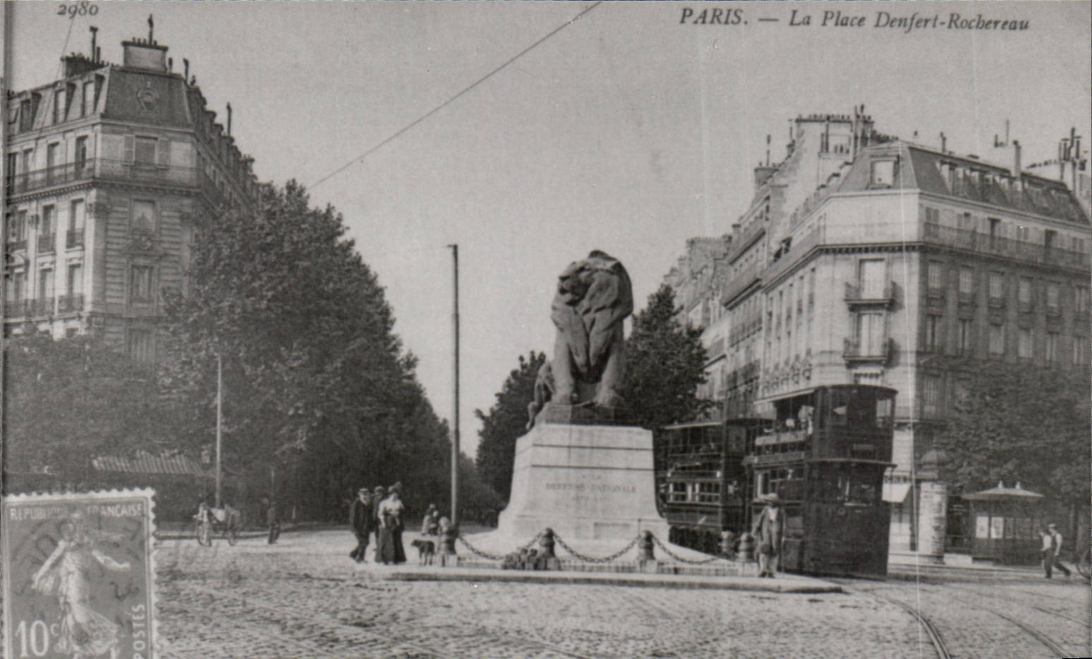 WIEDERGABE Paris-14 - Lowe von Belfort - Denfert Rochereau setzen - CPA
