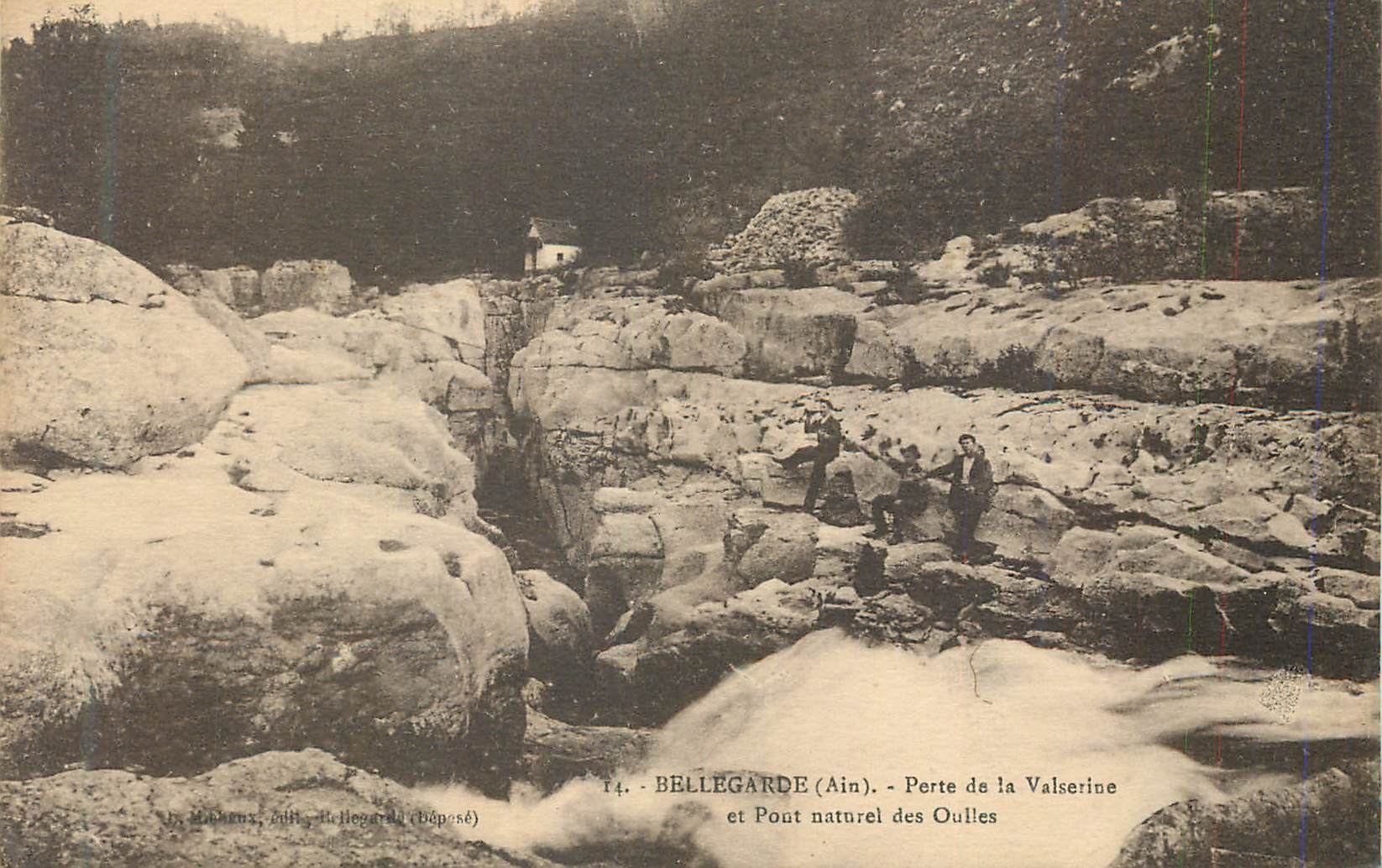 CPA Bellegarde (ain) perte de la valserine et pont naturel des oulles