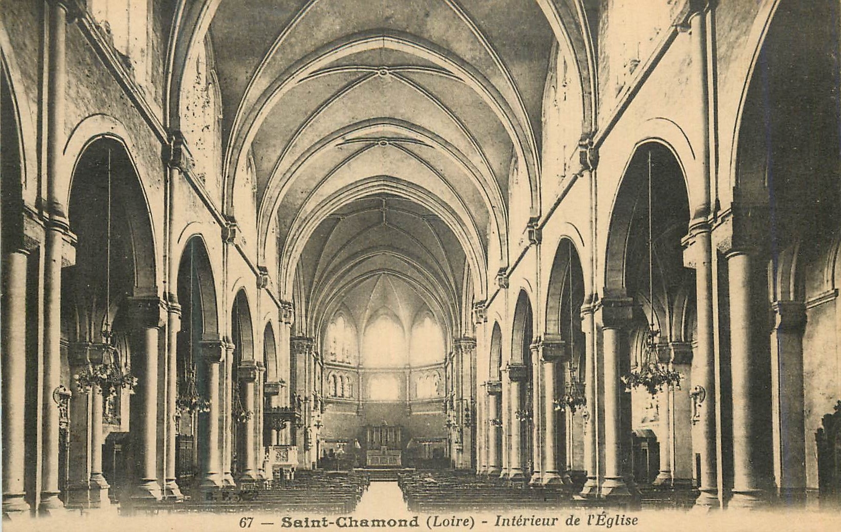 CPA Saint chamond(loire) interieur de l eglise