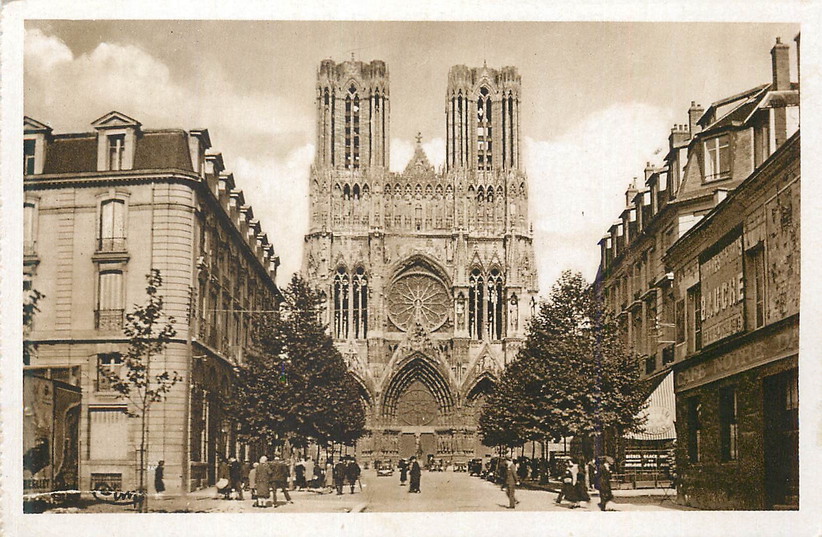 CPA Reims (marne) la cathedrale