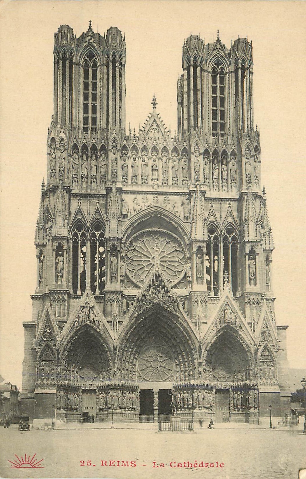 CPA 25 reims la cathedrale