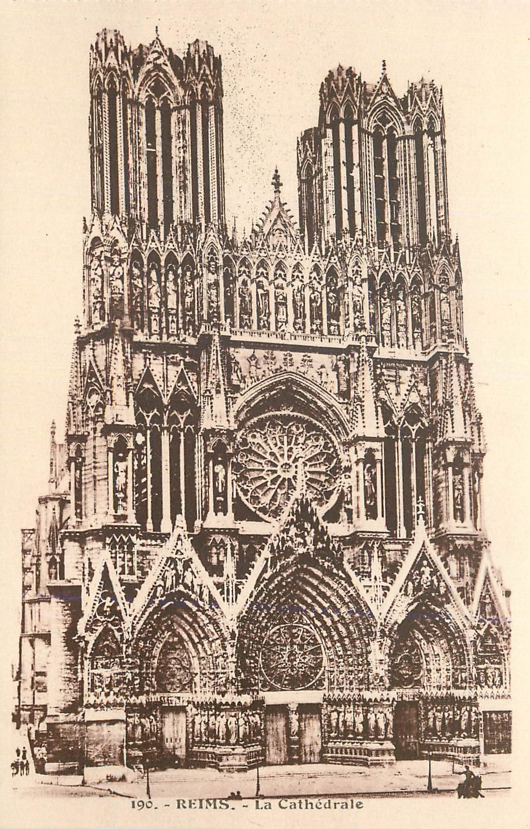 CPA 190 reims la cathedrale