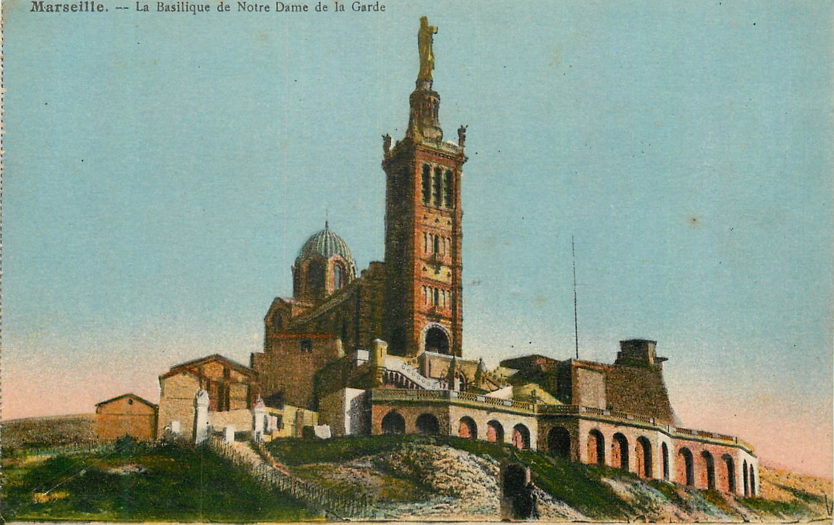 CPA Marseille la basilique de notre dame de la garde