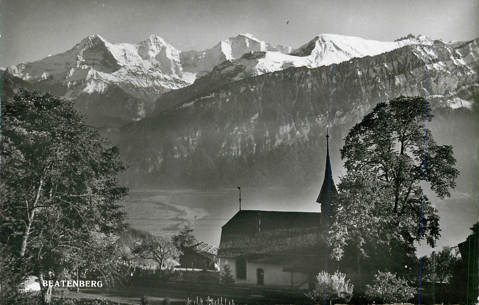 CPM Beatenberg kirche mit eiger monch de jungfrau