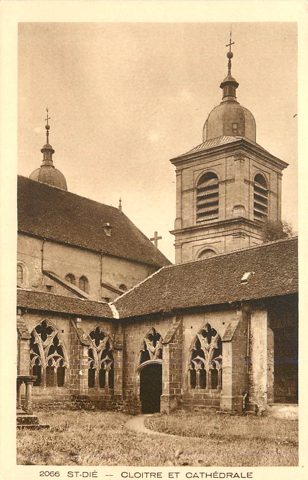 CPA 2066 st die cloitre et cathedrale
