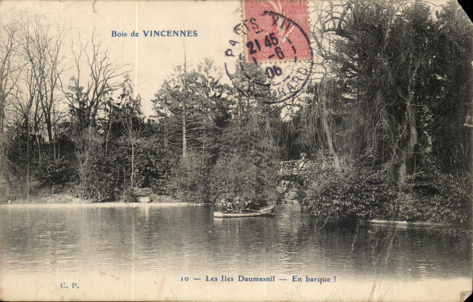 Paris (14) Wood of Vincennes them Iles Daumesnil- In the Boat! - CPA
