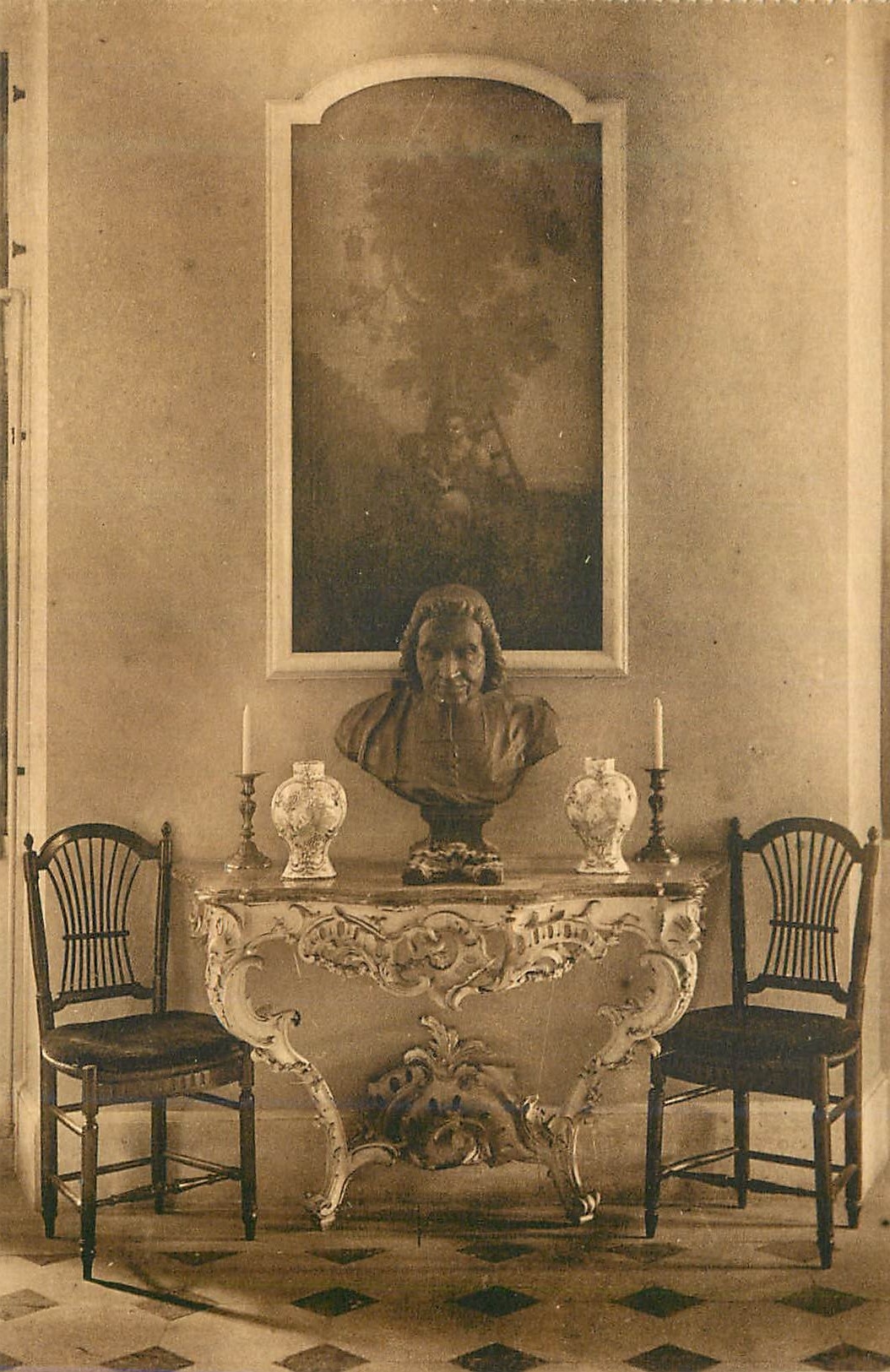 CPA Reims Hotel le Vergeur Salle du Conseil Bibliotheque Chateau de Toussicourt