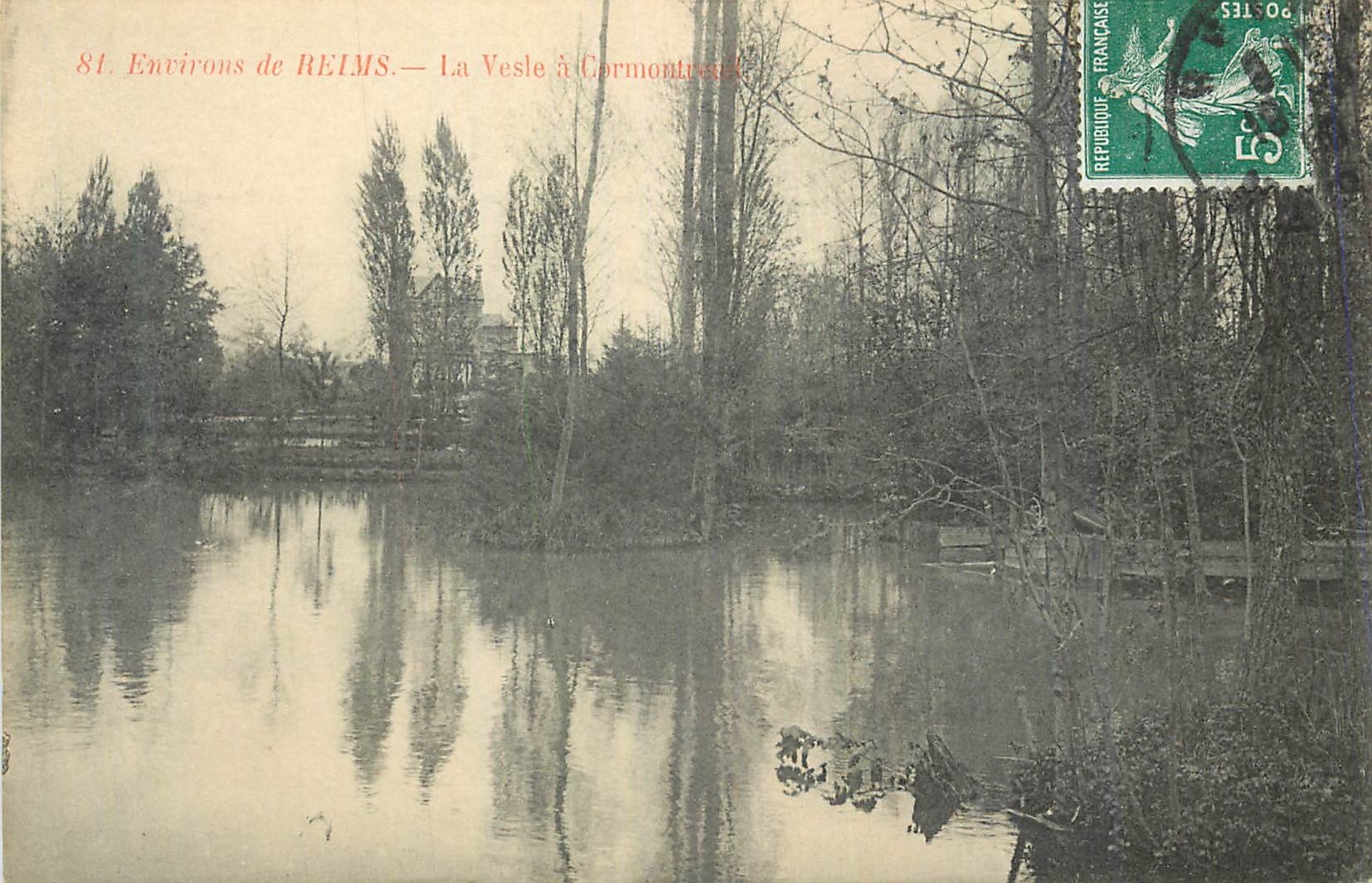 CPA Environs de Reims La Vesle a Cormonteueil