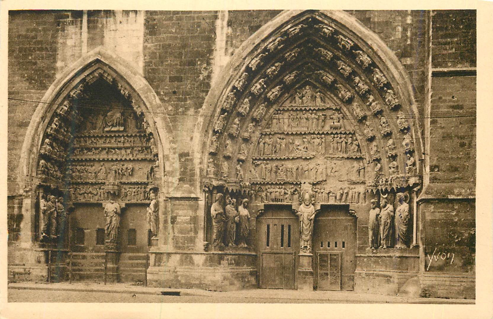 CPA Reims (Marne) le Portail Nord de la Cathedrale