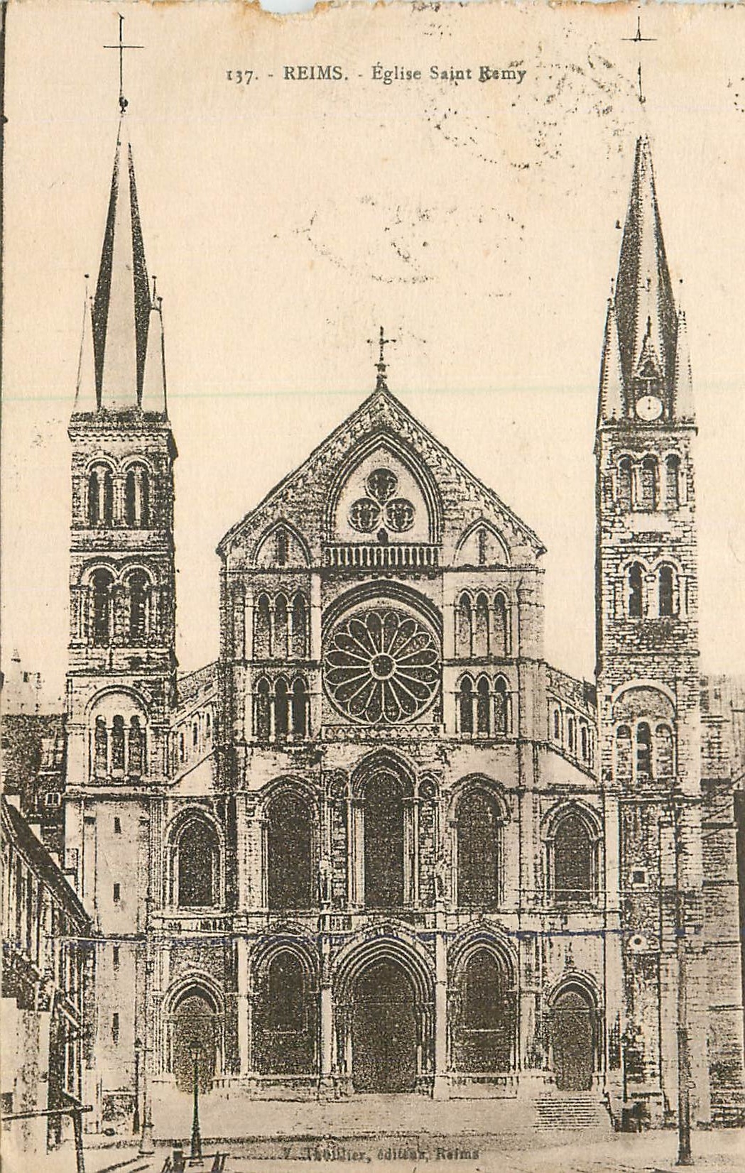 CPA Reims Eglise St Remy