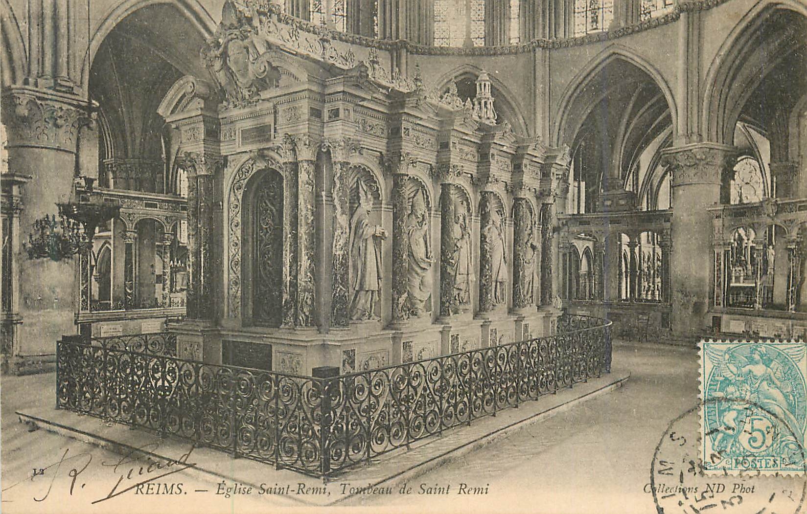 CPA Reims Eglise St Remi Tombeau de Saint Remi