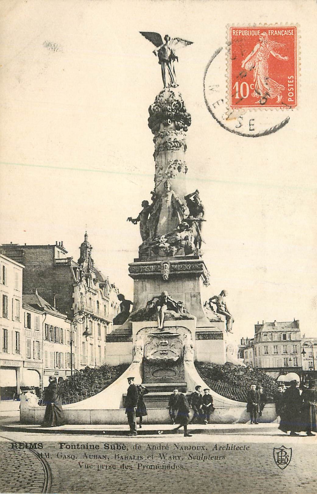 CPA Reims Fontaine Sube de Andre Narjoux Architecte
