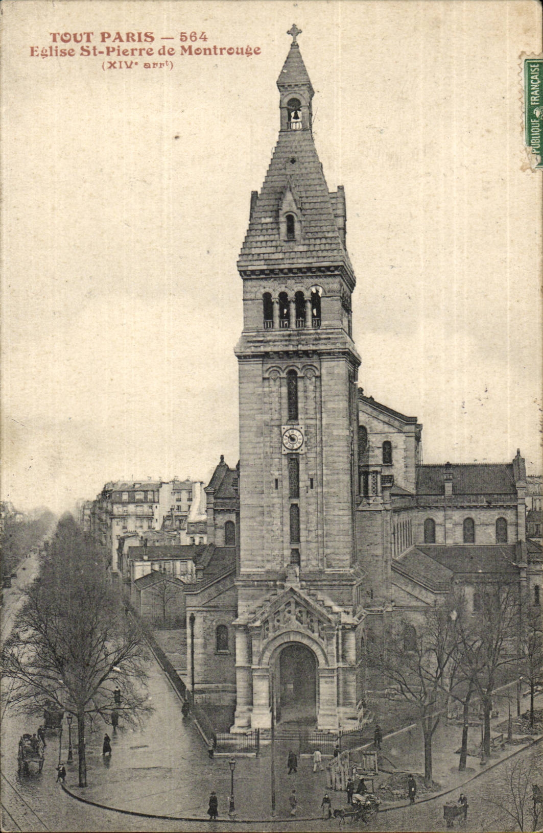 Paris (14) the St-Pierre Church of Montrouge-St Pierre off Montrouge Church - CPA