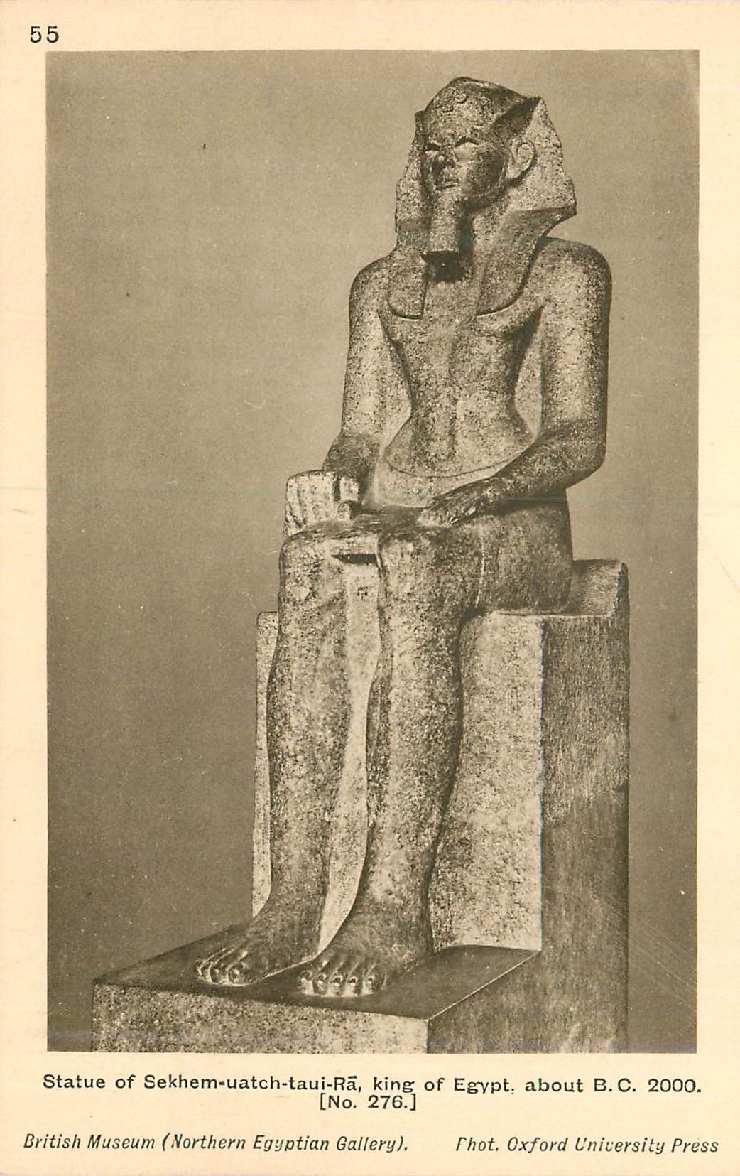 CPA Statue of Sekhem Uatch Taui Ra King of Egypte about B C 2000 British Museum (Northern Egyptian Gallery)