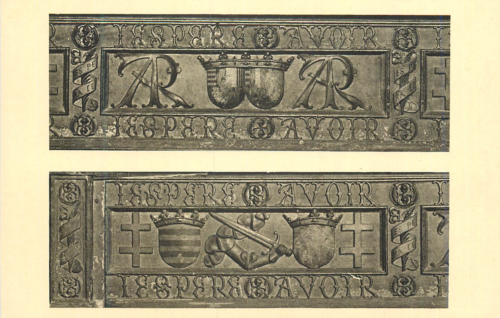 CPA Nancy Musee Historique Lorrain au Palais Ducal Deux Panneaux du Lit du Duc Antoine