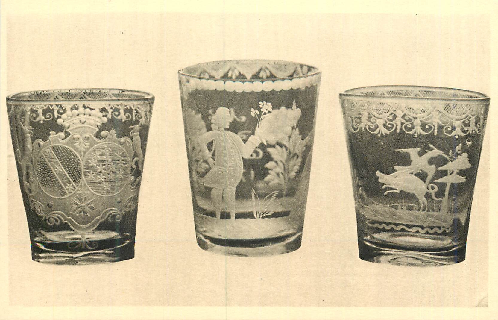 CPA Nancy Musee Historique Lorrain au Palais Ducal Verres de Mariage et de chasse (XVIIIe Siecle)