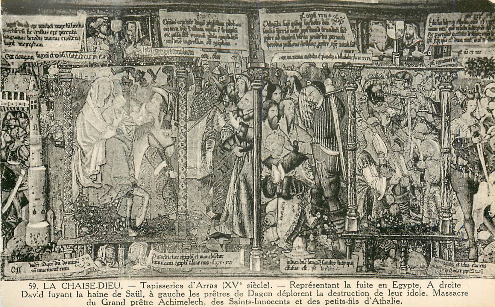 CPA La Chaise Dieu Tapisserie d'Arras (XVe Siecle) Representant La Fuite en Egypte