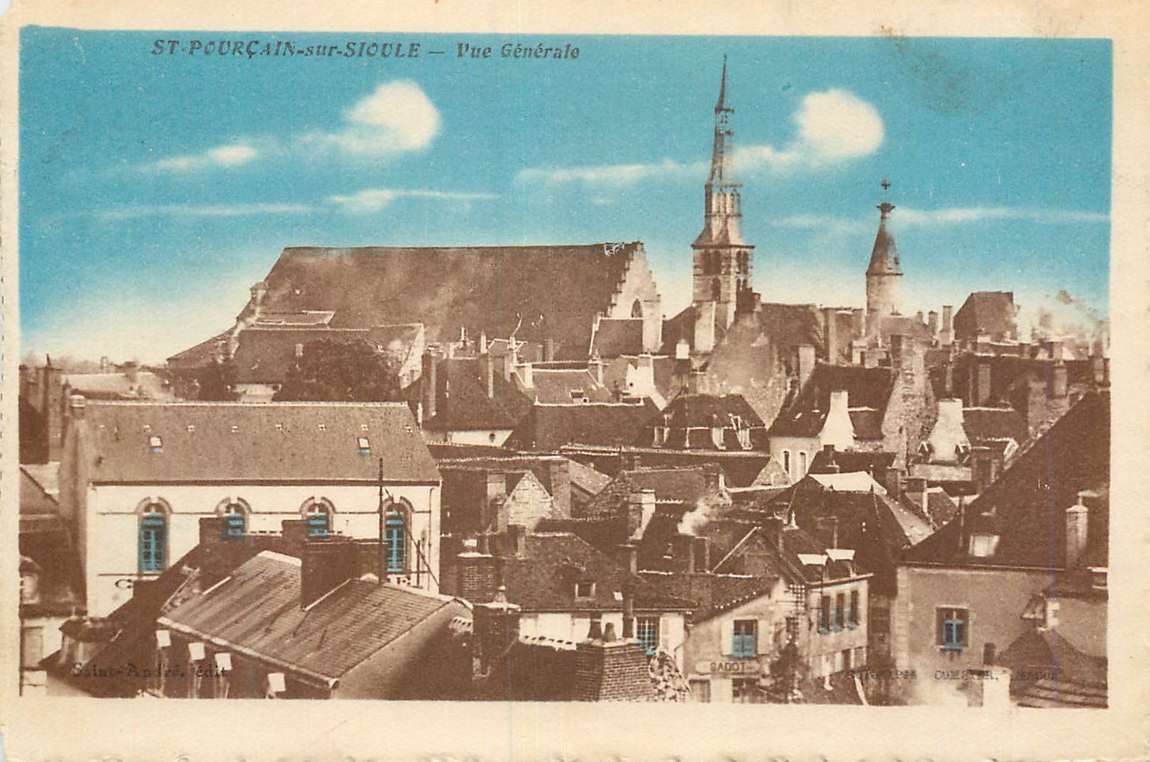 CPA St Pourcain sur Sioule Vue Generale