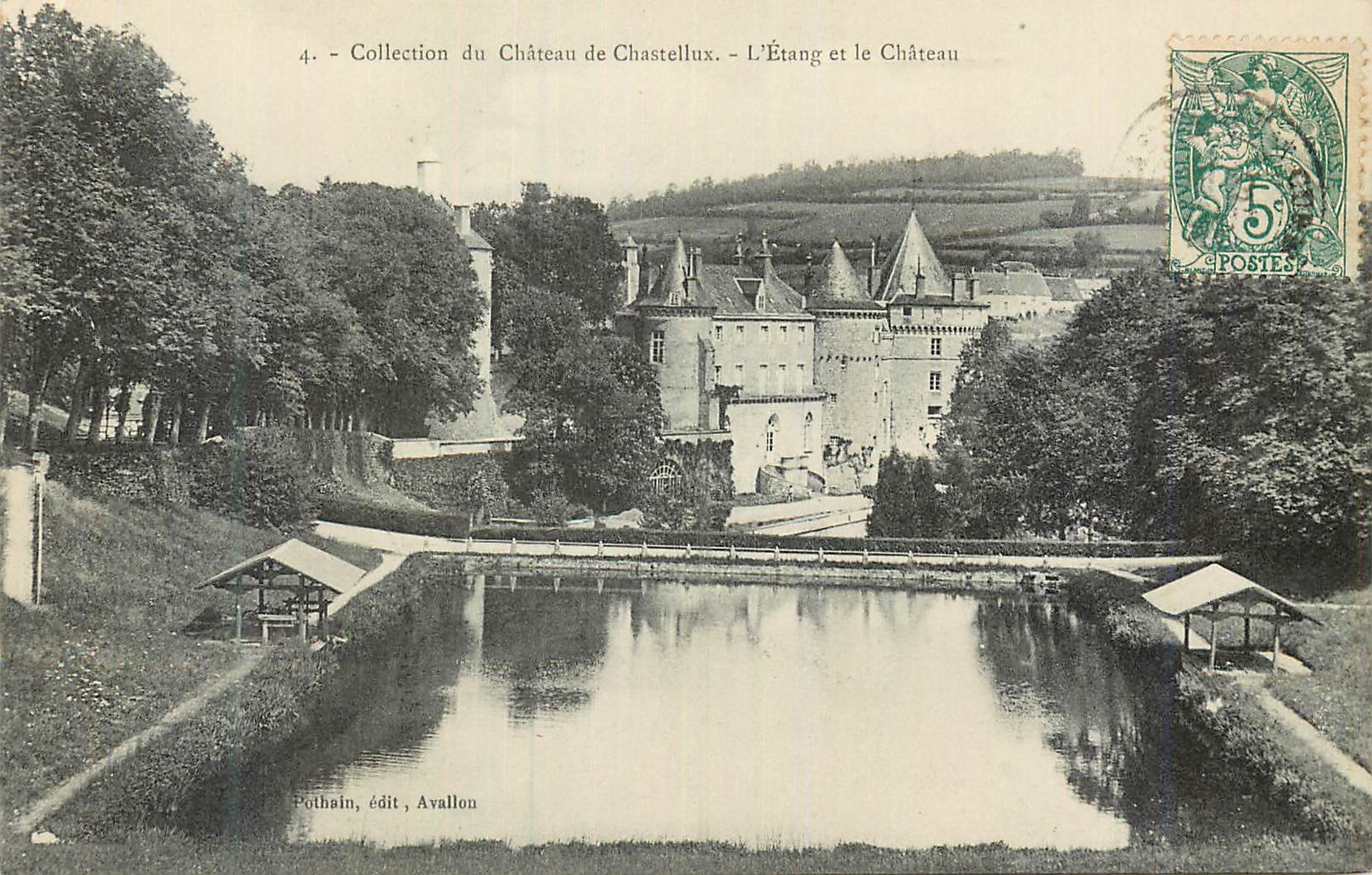 CPA Collection du Chateau de Chastellux Eglise et Chateau